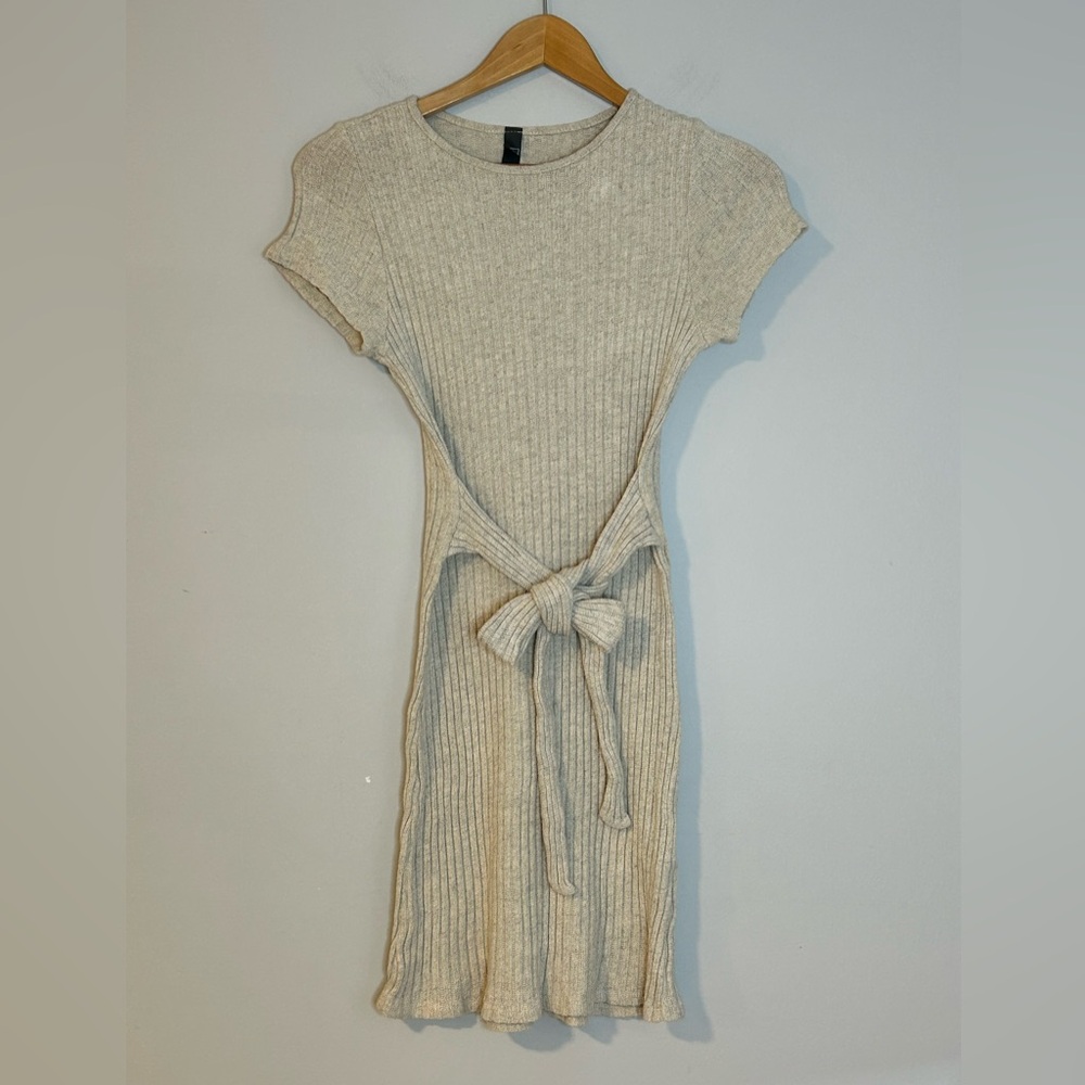 Alya Ribbed Knit Tie-Back Dress Size M